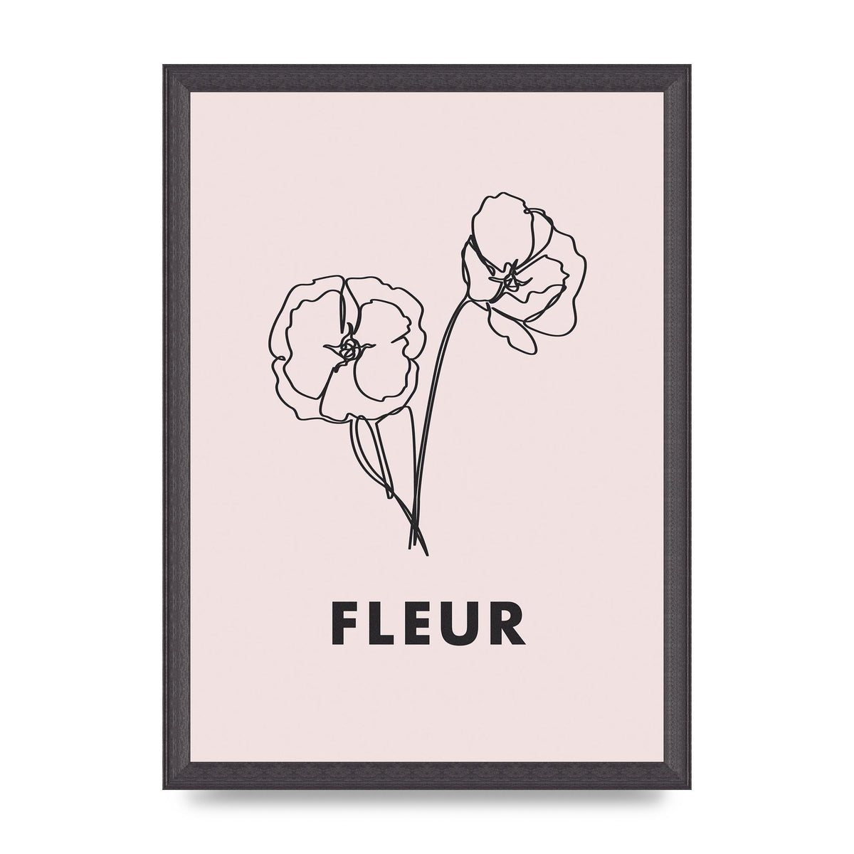 Fleur Line Drawing Art For The Home - A3 framed