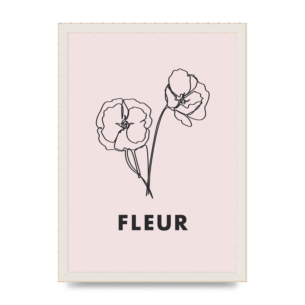 Fleur Line Drawing Art For The Home - A3 framed