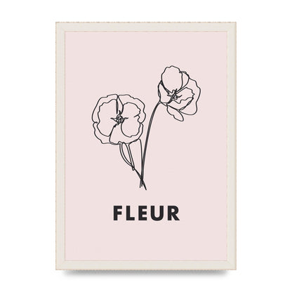 Fleur Line Drawing Art For The Home - A3 framed