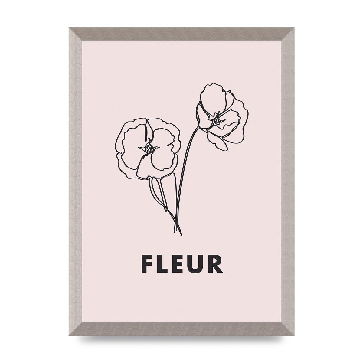 Fleur Line Drawing Art For The Home - A3 framed
