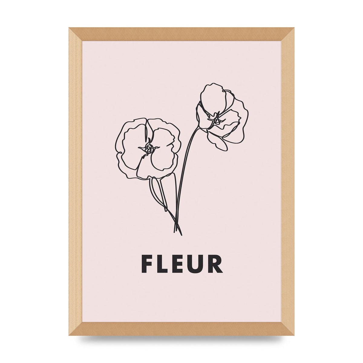 Fleur Line Drawing Art For The Home - A3 framed
