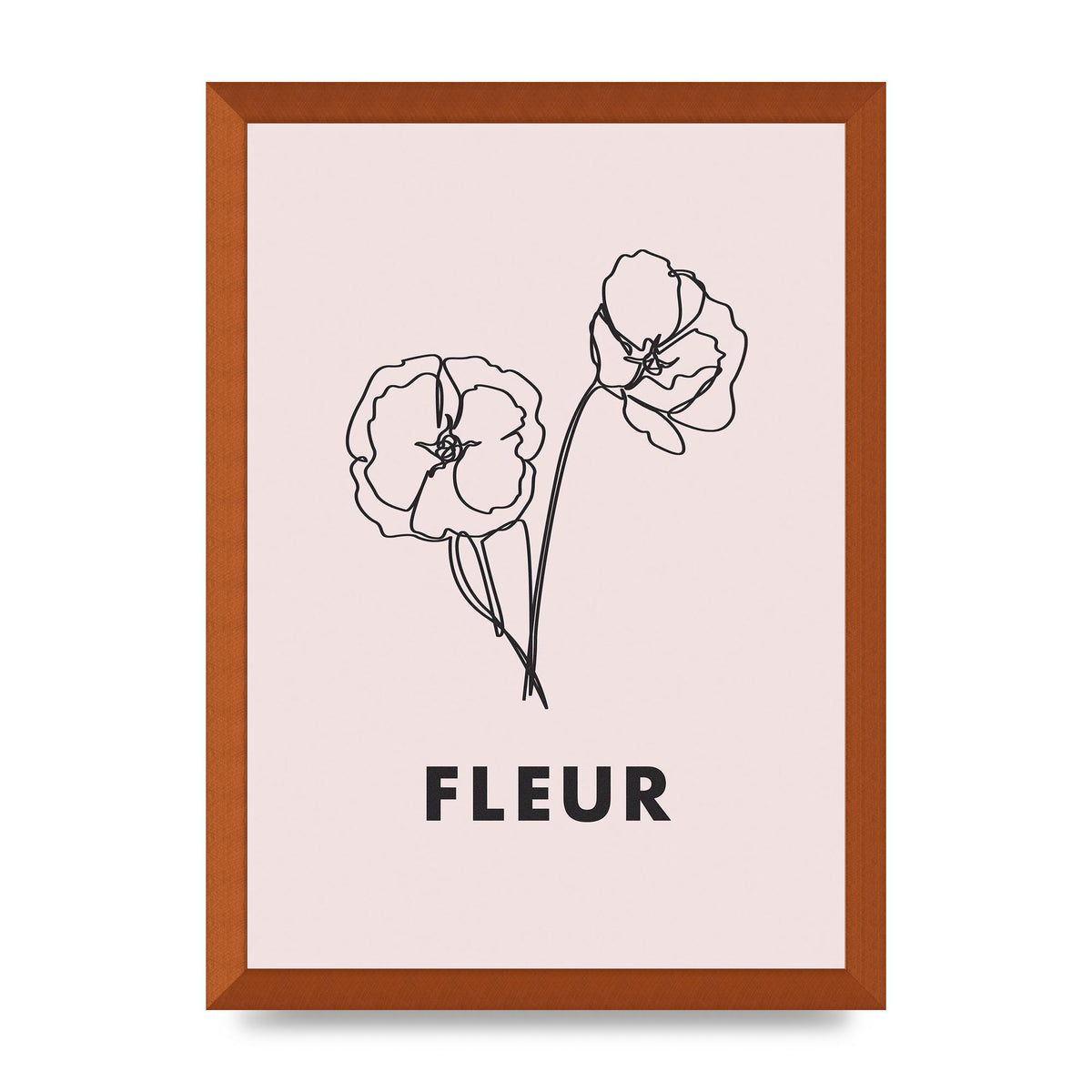 Fleur Line Drawing Art For The Home - A3 framed