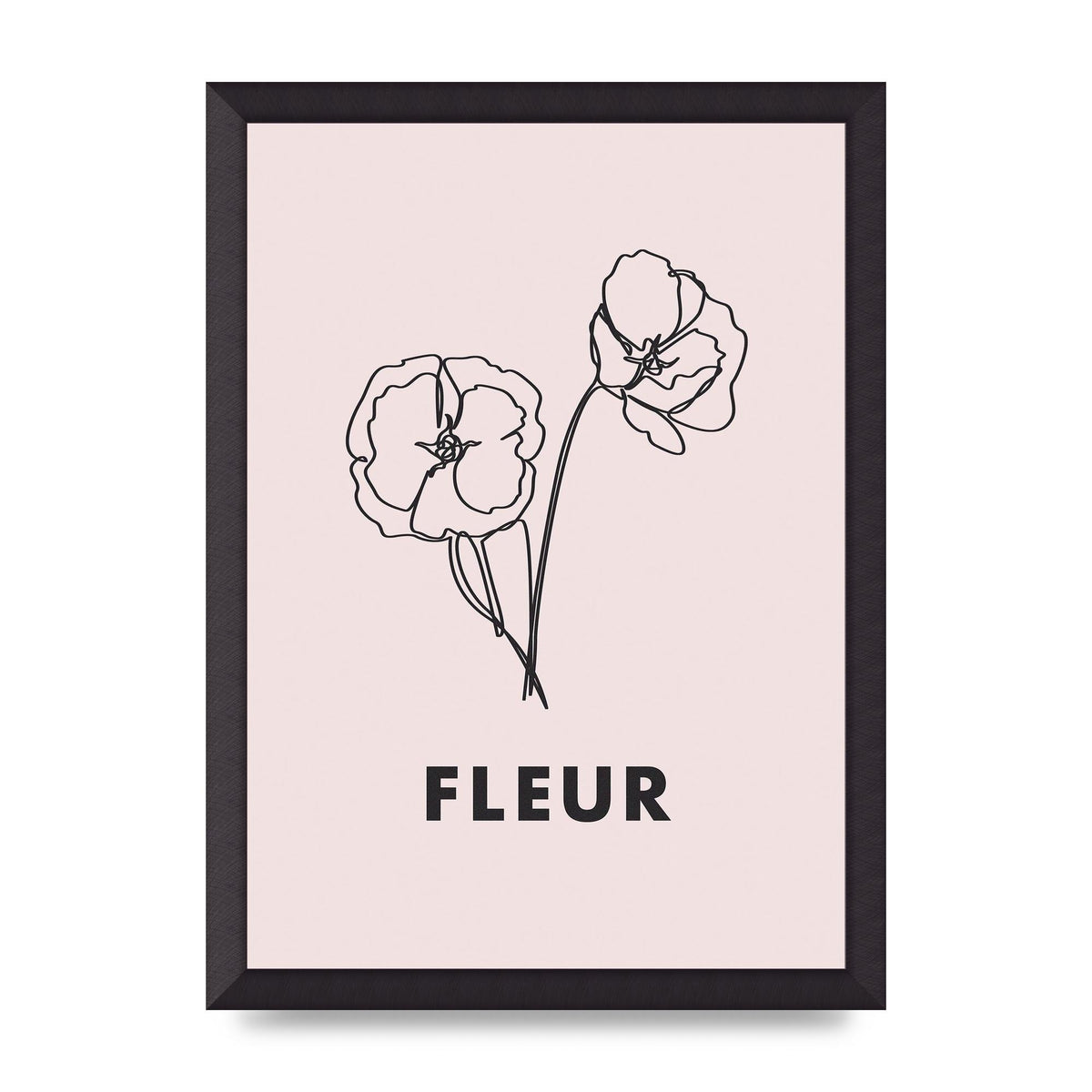 Fleur Line Drawing Art For The Home - A3 framed
