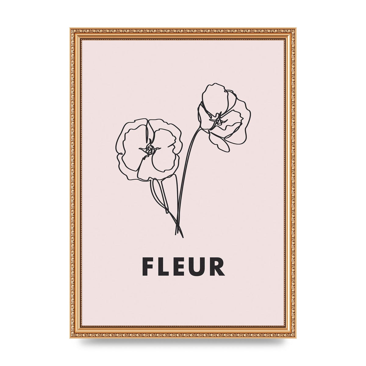 Fleur Line Drawing Art For The Home - A3 framed