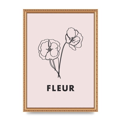 Fleur Line Drawing Art For The Home - A3 framed