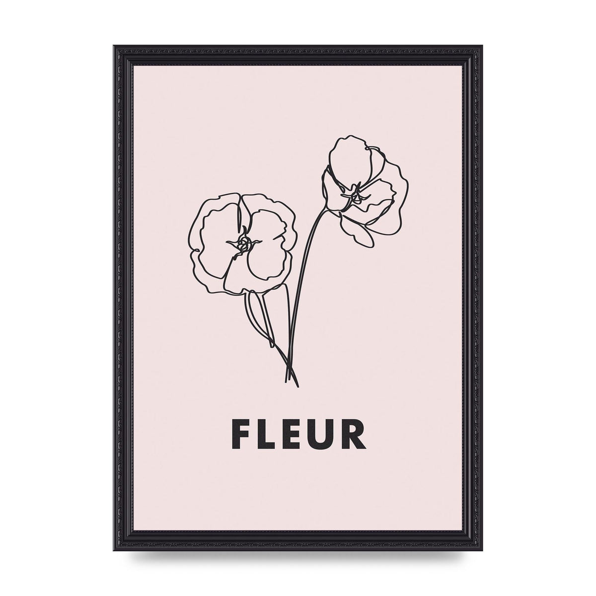 Fleur Line Drawing Art For The Home - A3 framed