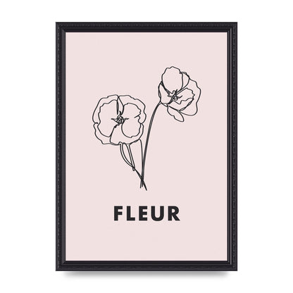 Fleur Line Drawing Art For The Home - A3 framed