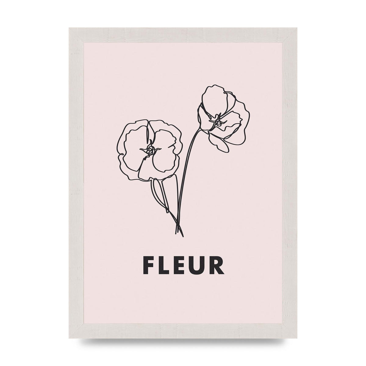Fleur Line Drawing Art For The Home - A4 framed