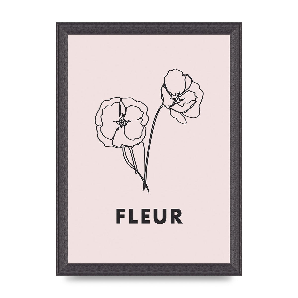 Fleur Line Drawing Art For The Home - A4 framed