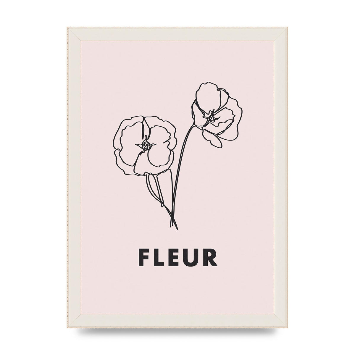 Fleur Line Drawing Art For The Home - A4 framed