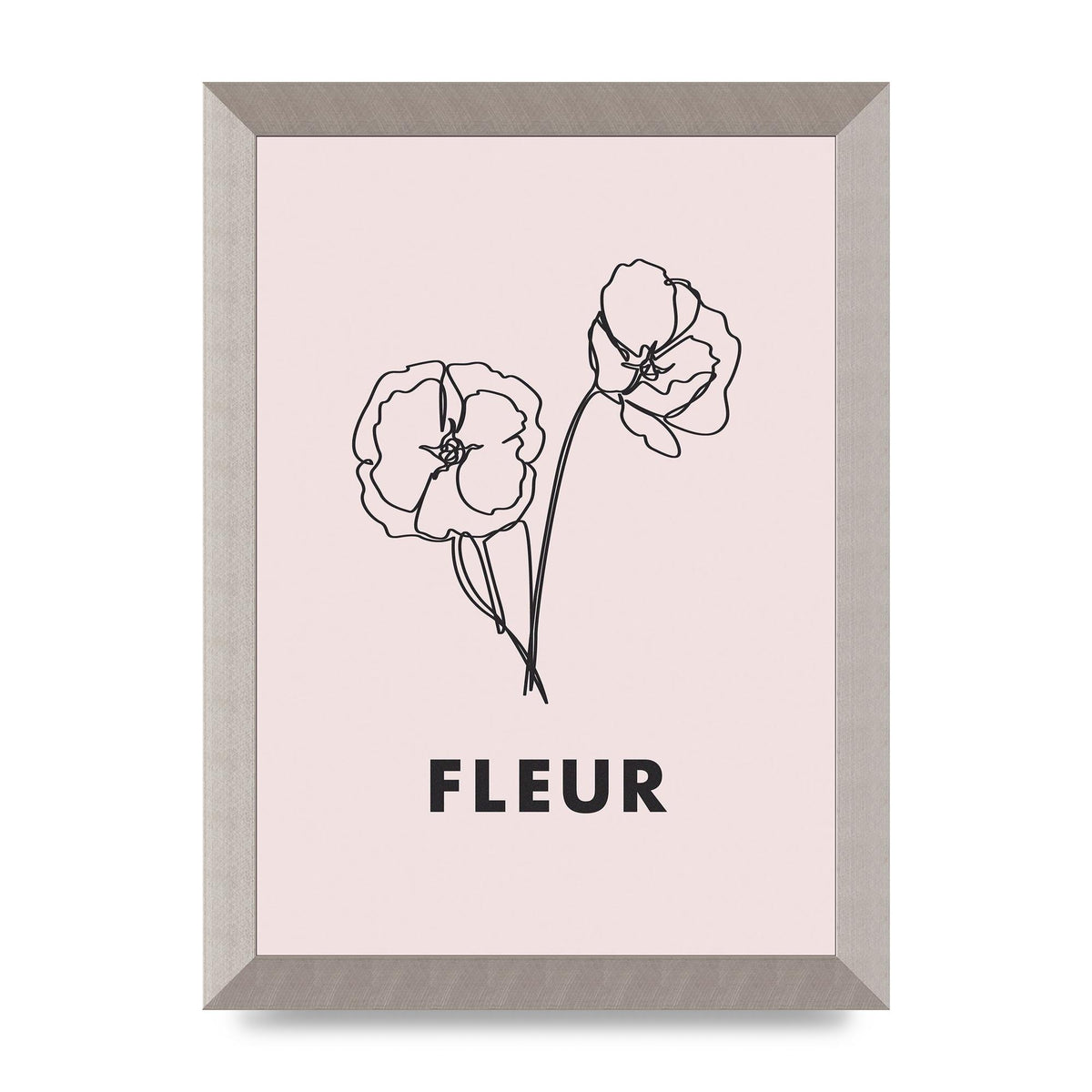 Fleur Line Drawing Art For The Home - A4 framed