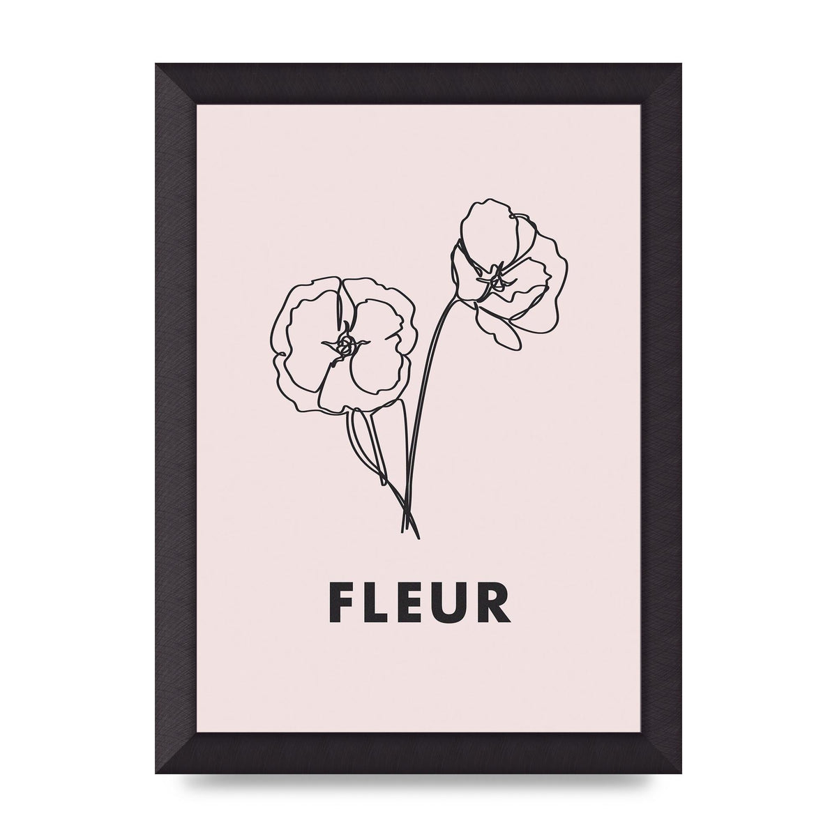 Fleur Line Drawing Art For The Home - A4 framed