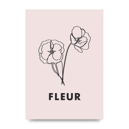Fleur Line Drawing Art For The Home - unframed print