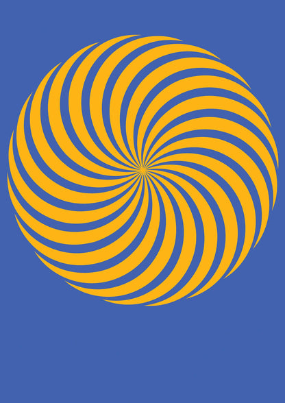 Swirl Blue Yellow Wall Art - detail