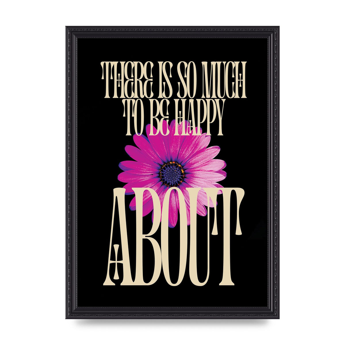 Happy Flower" Art For The Home - A3 framed