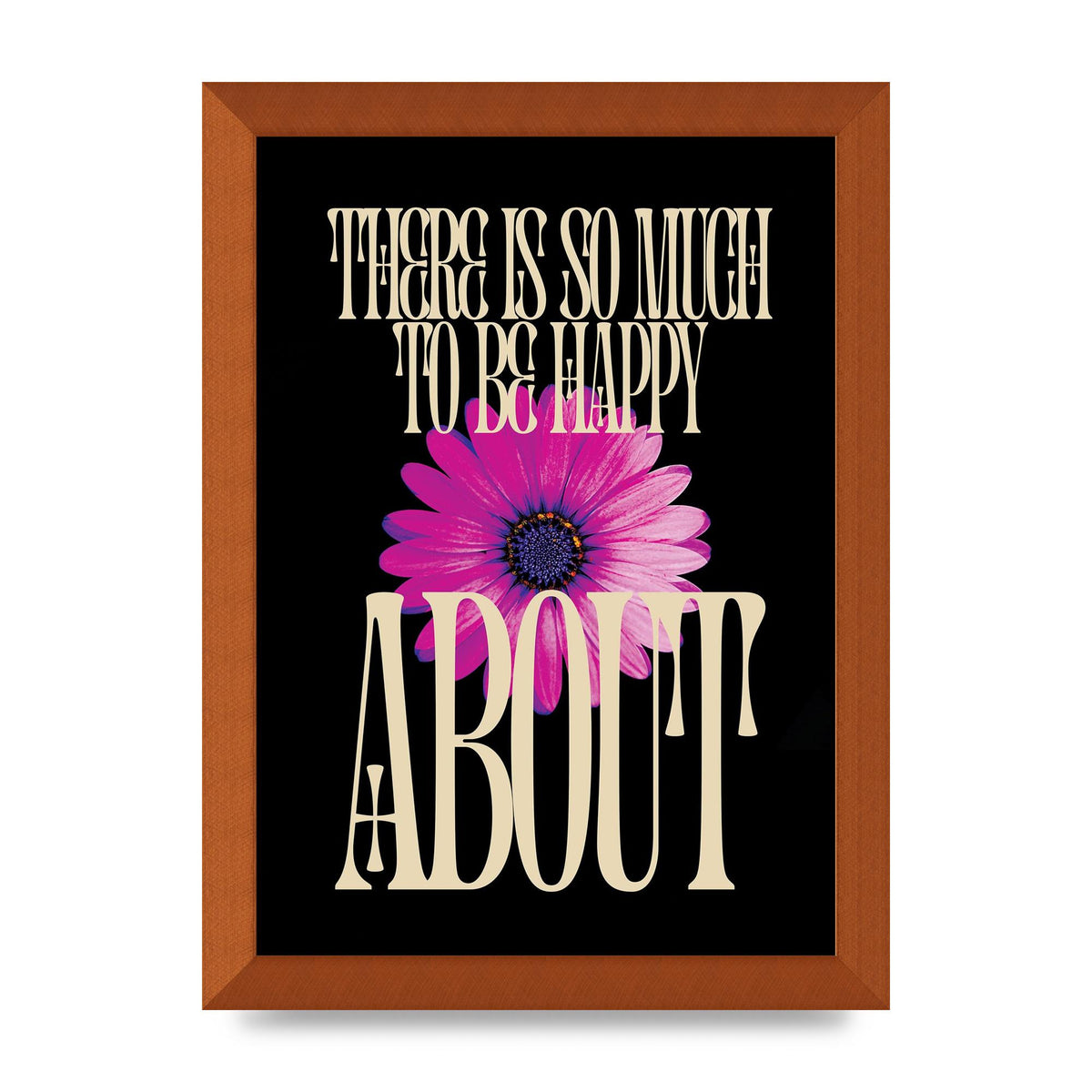 Happy Flower" Art For The Home - A4 framed