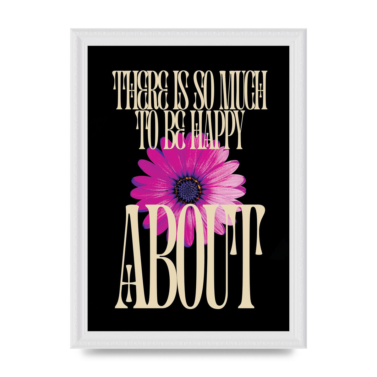 Happy Flower" Art For The Home - A4 framed
