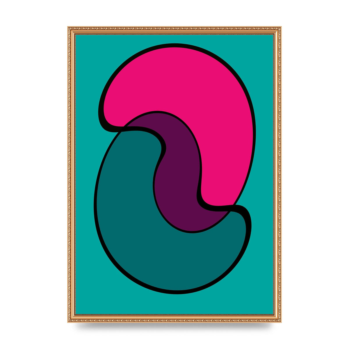 Abstract Blob Shape Three Printed Poster - A2 framed