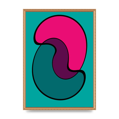 Abstract Blob Shape Three Printed Poster - A2 framed