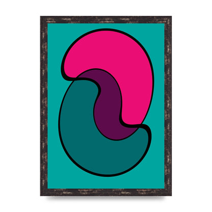 Abstract Blob Shape Three Printed Poster - A3 framed