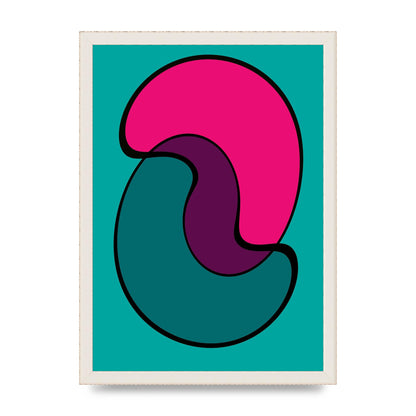 Abstract Blob Shape Three Printed Poster - A3 framed