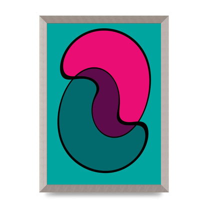 Abstract Blob Shape Three Printed Poster - A3 framed