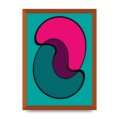 Abstract Blob Shape Three Printed Poster - A3 framed