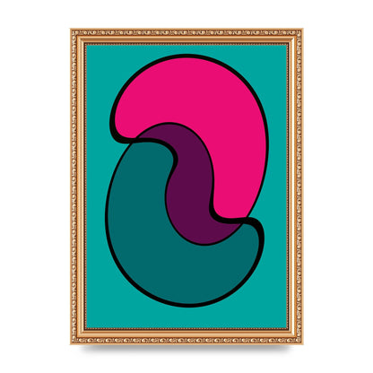 Abstract Blob Shape Three Printed Poster - A4 framed