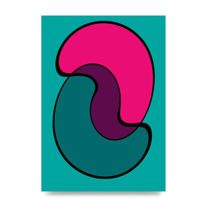 Abstract Blob Shape Three Printed Poster - unframed print