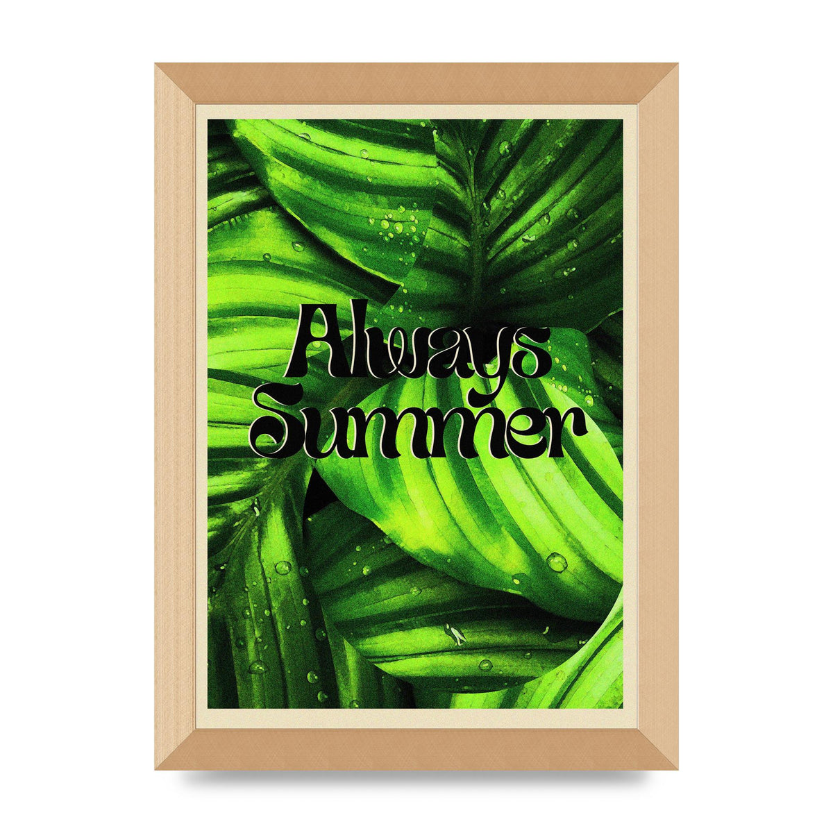 Always Summer Leaf" Printed Poster - A4 framed