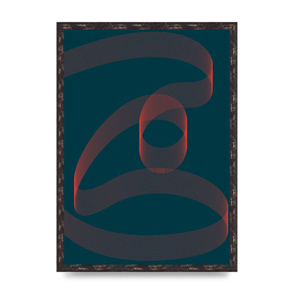Abstract Ribbon Wall Art - A2 framed
