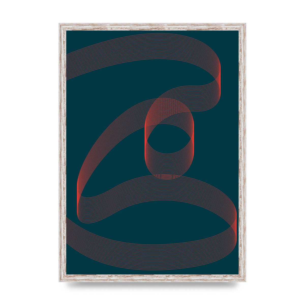 Abstract Ribbon Wall Art - A2 framed