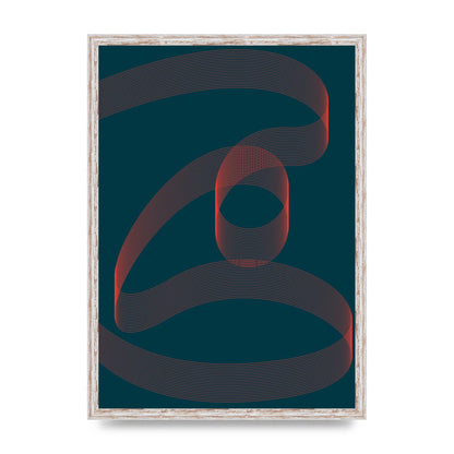 Abstract Ribbon Wall Art - A2 framed