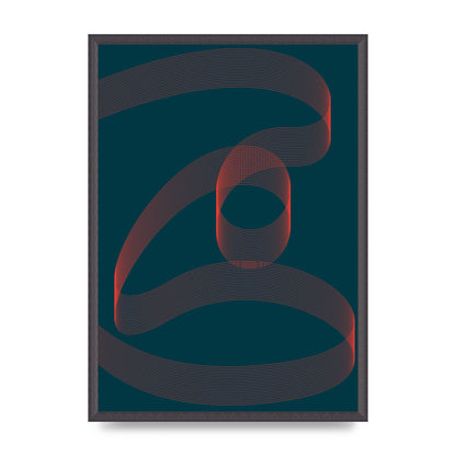 Abstract Ribbon Wall Art - A2 framed