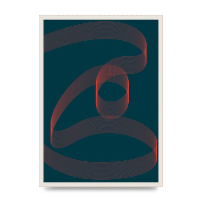 Abstract Ribbon Wall Art - A2 framed