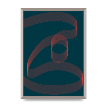 Abstract Ribbon Wall Art - A2 framed