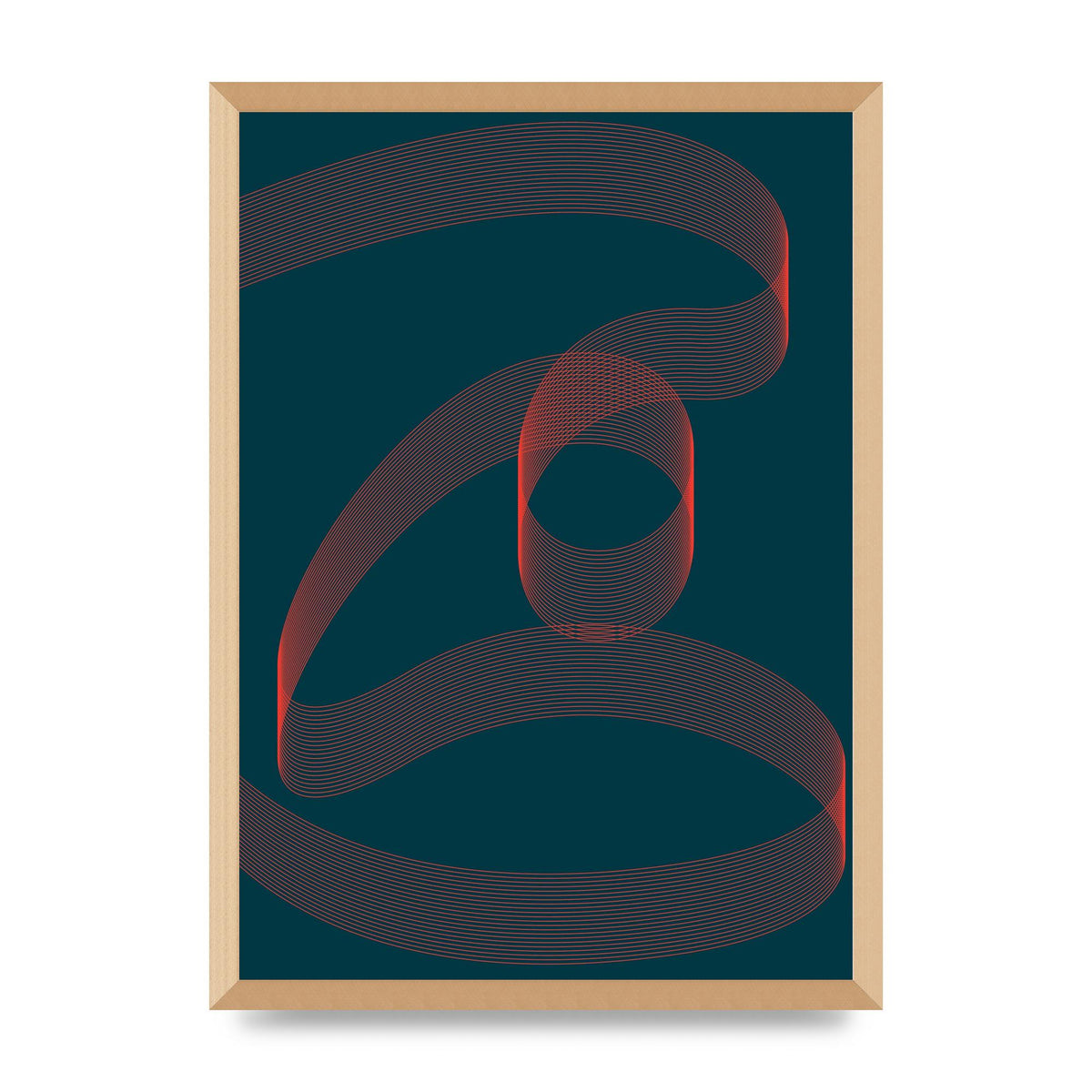 Abstract Ribbon Wall Art - A2 framed