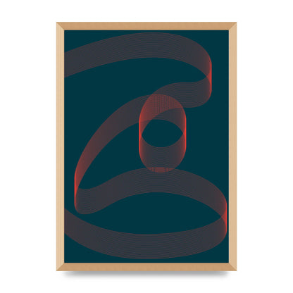 Abstract Ribbon Wall Art - A2 framed