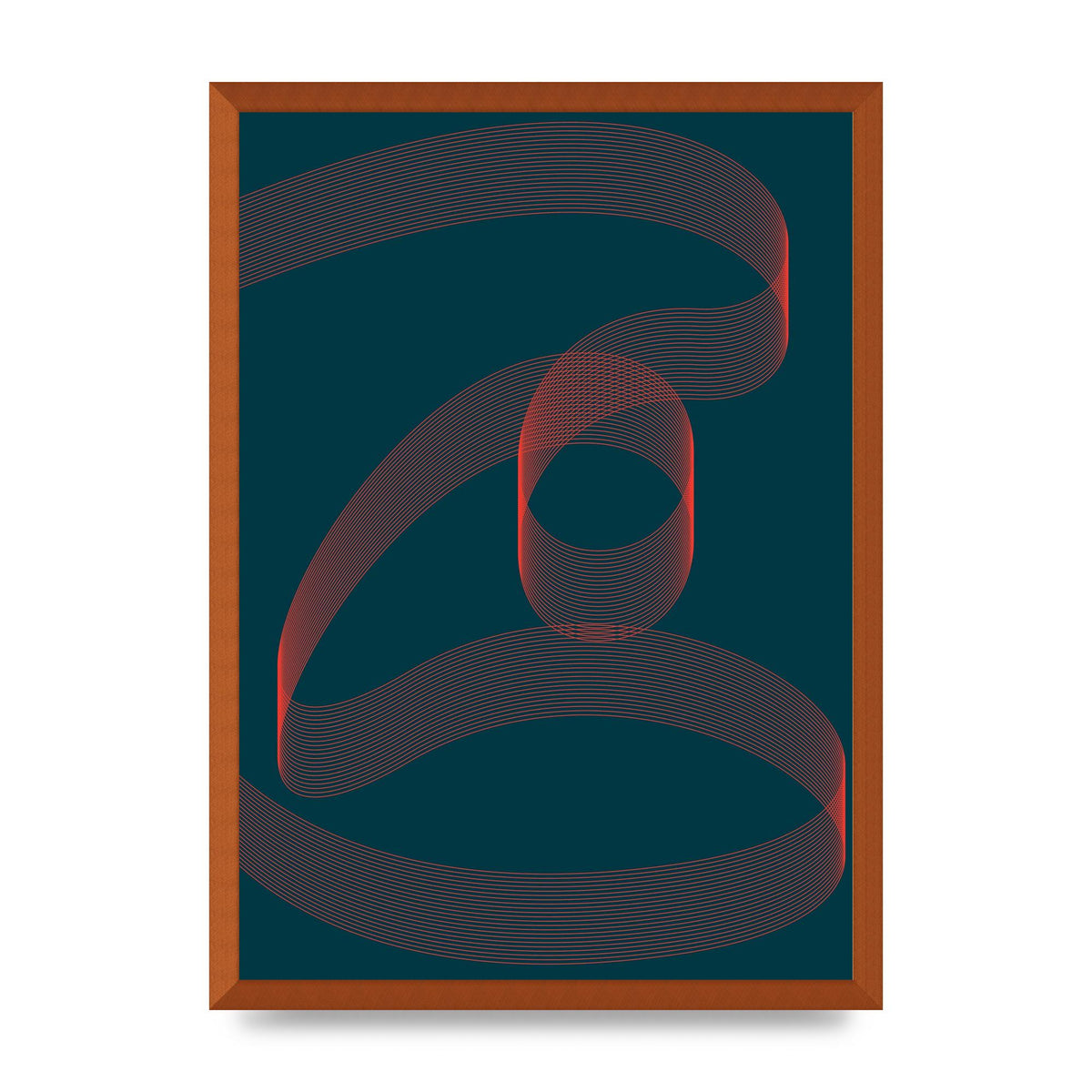 Abstract Ribbon Wall Art - A2 framed