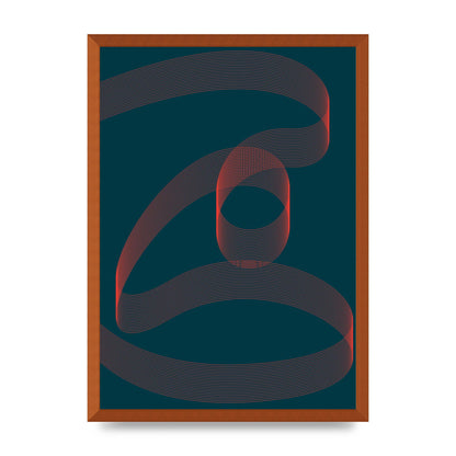 Abstract Ribbon Wall Art - A2 framed