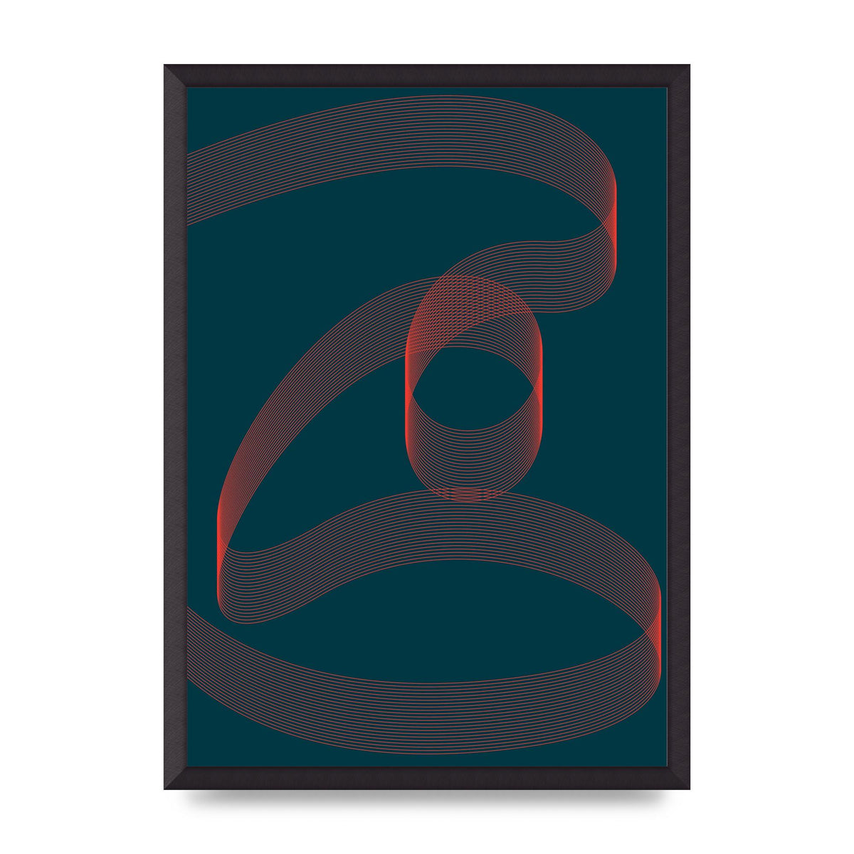 Abstract Ribbon Wall Art - A2 framed
