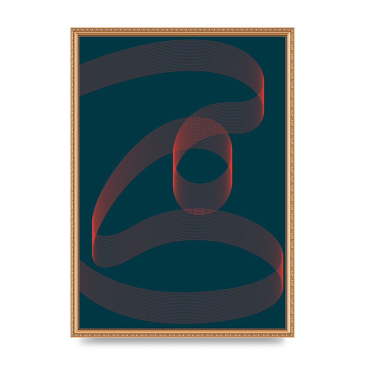 Abstract Ribbon Wall Art - A2 framed