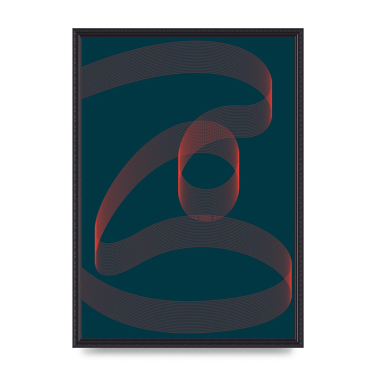 Abstract Ribbon Wall Art - A2 framed