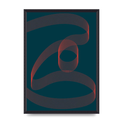Abstract Ribbon Wall Art - A2 framed