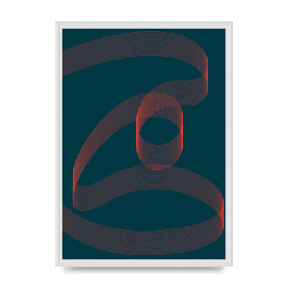 Abstract Ribbon Wall Art - A2 framed