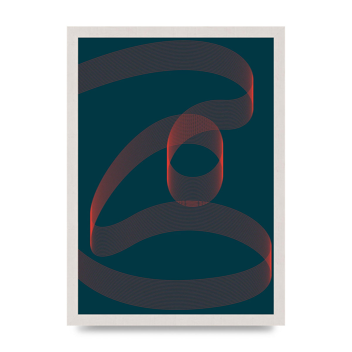 Abstract Ribbon Wall Art - A3 framed