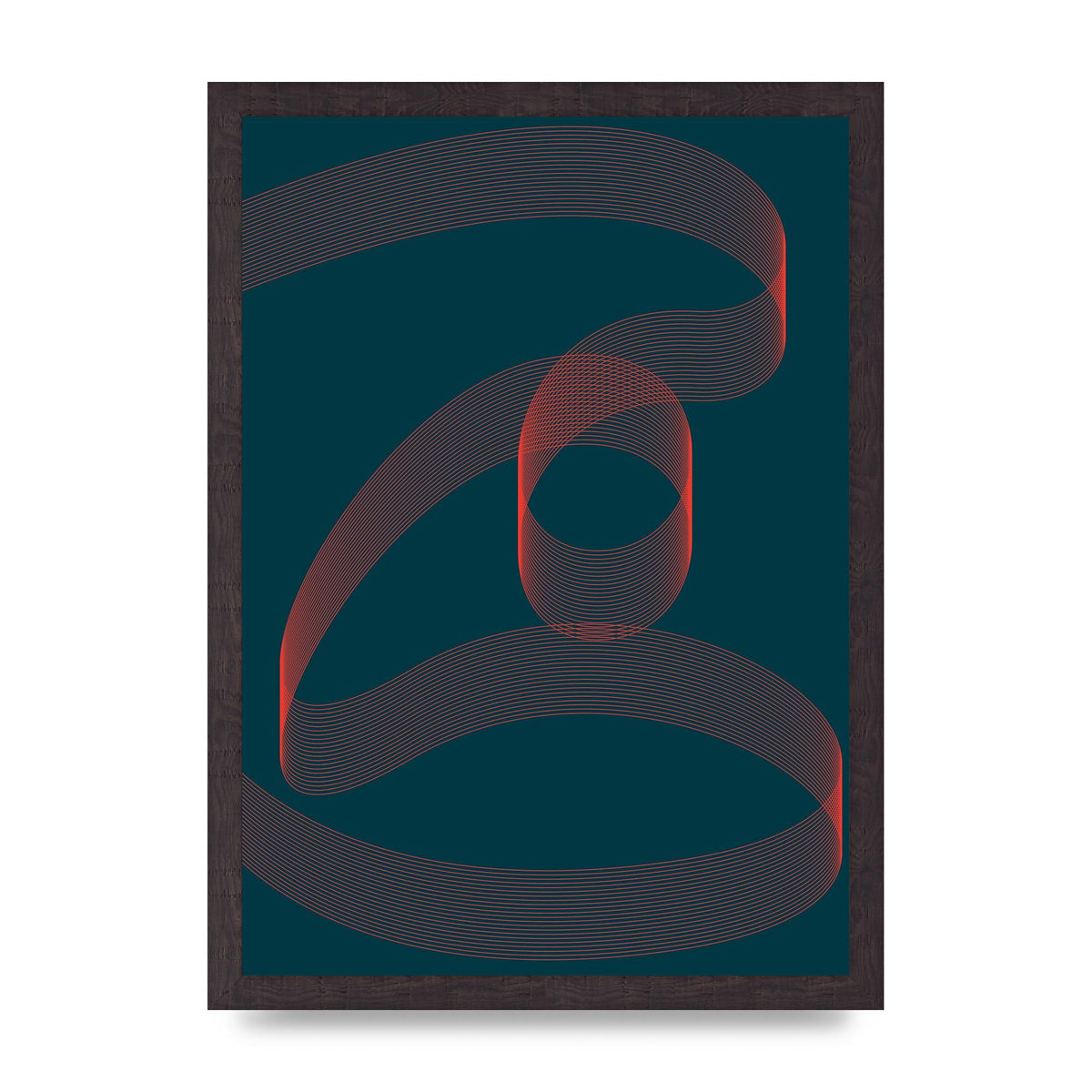 Abstract Ribbon Wall Art - A3 framed