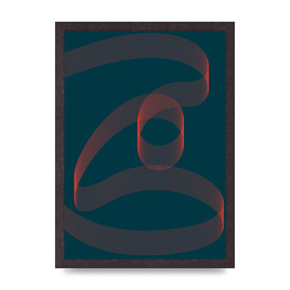Abstract Ribbon Wall Art - A3 framed