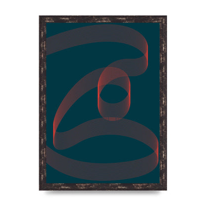Abstract Ribbon Wall Art - A3 framed