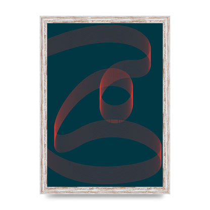 Abstract Ribbon Wall Art - A3 framed